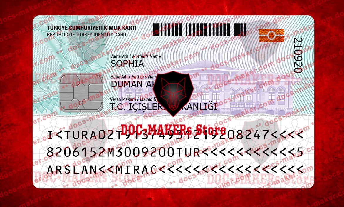 Turkey ID Card – V1 – PSD Template